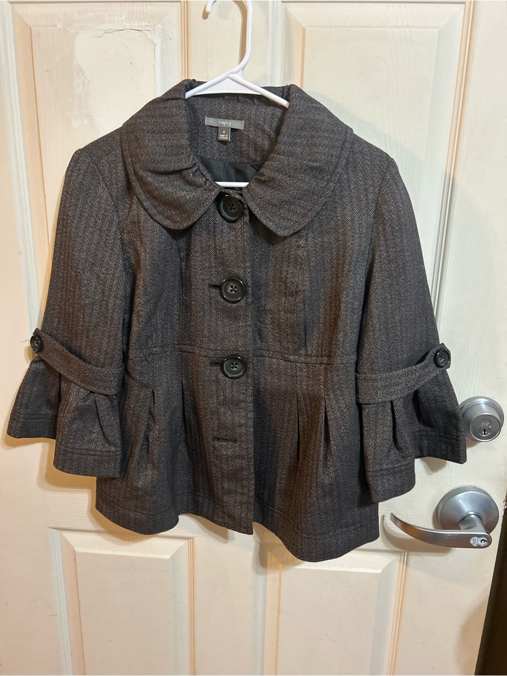 Apt. 9 Charcoal Herringbone Suit Set